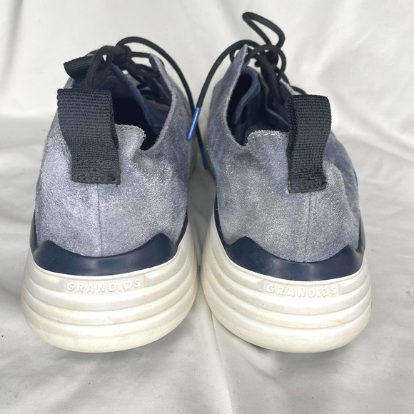 Cole Haan Grand sport Mens 12 M Gray Suede Leather Apron Toe Sneaker Shoes - Picture 7 of 8